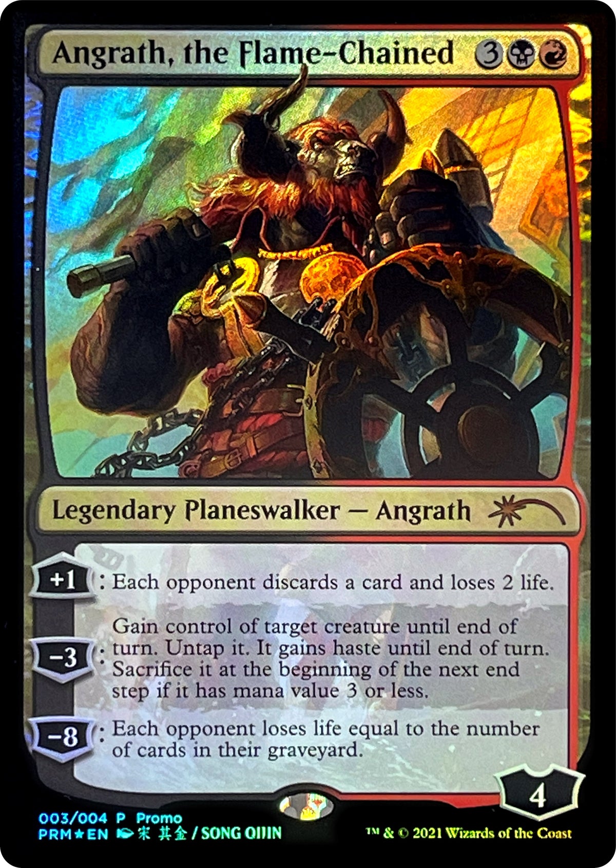 Image for Angrath, the Flame-Chained (3) (Foil) (Unique and Miscellaneous Promos) (UMP) - Magic: The Gathering