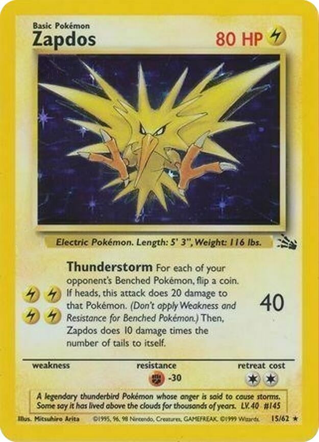 Image for Zapdos - 15/62 (Cosmos Holo) (015/062) (Miscellaneous Cards & Products) - Pokemon