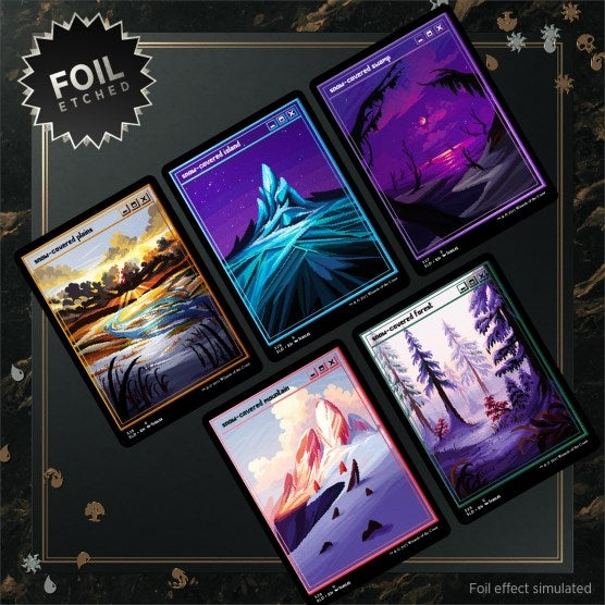Image for Secret Lair Drop: PixelSnowLands.jpg - Foil Etched Edition - Magic: The Gathering