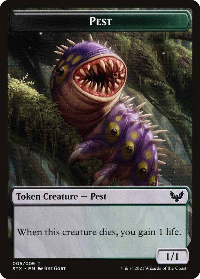 Image for Pest (005) // Blood (017) Double-Sided Token (Challenger 2022) (5 // 17) (Unique and Miscellaneous Promos) (UMP) - Magic: The Gathering