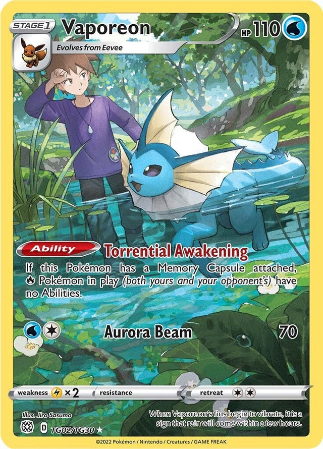 Image for Vaporeon (TG02/TG30) (SWSH09: Brilliant Stars Trainer Gallery) - Pokemon