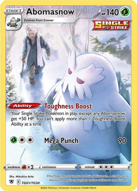 Image for Abomasnow (TG01/TG30) (SWSH10: Astral Radiance Trainer Gallery) - Pokemon