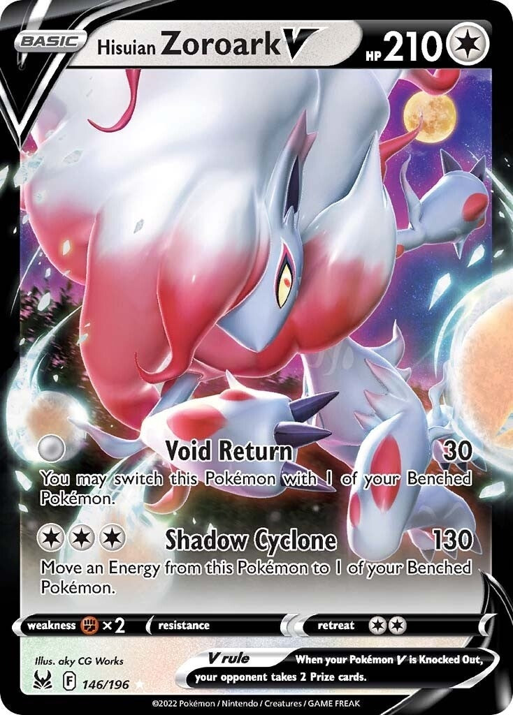 Image for Hisuian Zoroark V (146/196) (SWSH11: Lost Origin) - Pokemon