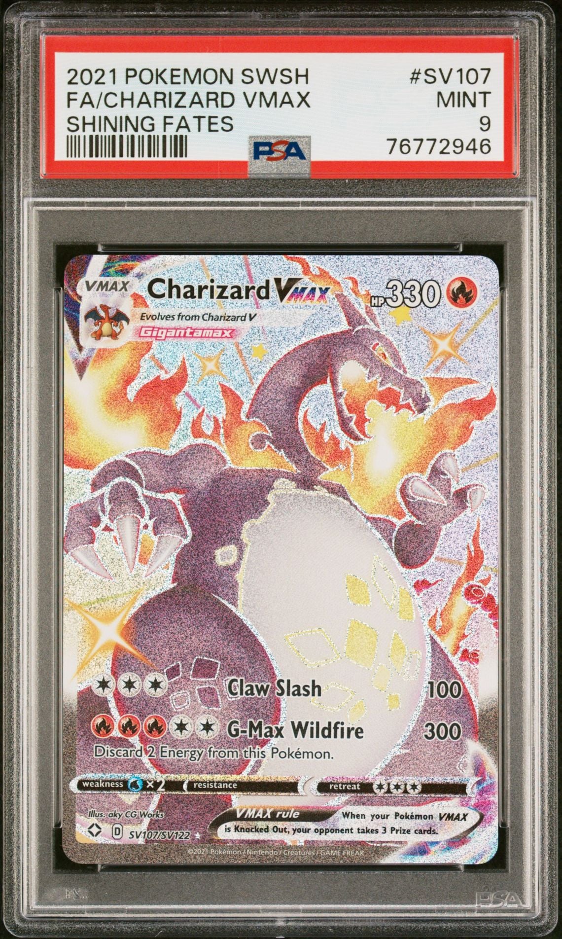 FA/CHARIZARD VMAX - PSA MINT 9
