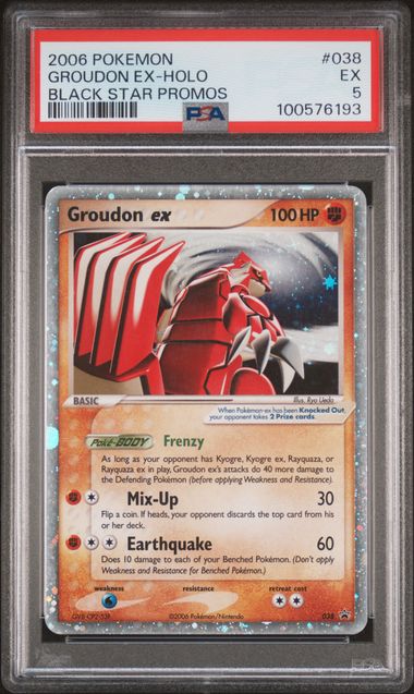 GROUDON EX-HOLO BLACK STAR PROMOS 2006 POKEMON BLACK STAR PROMOS PSA EX 5