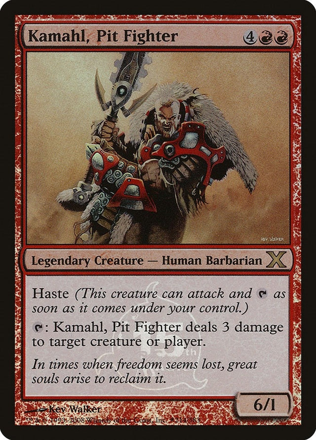 Image for Kamahl, Pit Fighter (15th Anniversary) (214) (Foil) (Unique and Miscellaneous Promos) (UMP) - Magic: The Gathering