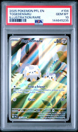 TOGEDEMARU ILLUSTRATION RARE 2025 POKEMON PFL EN-PHANTASMAL FLAMES PSA GEM MT 10