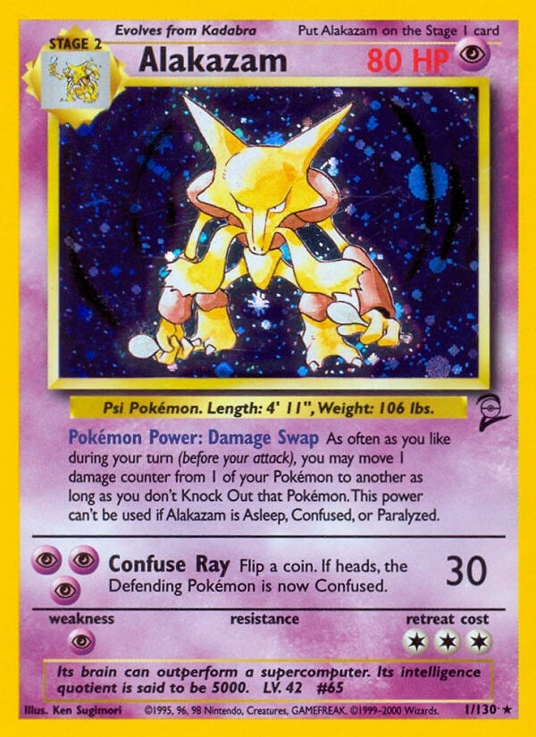 Image for Alakazam (001/130) (Base Set 2) - Pokemon