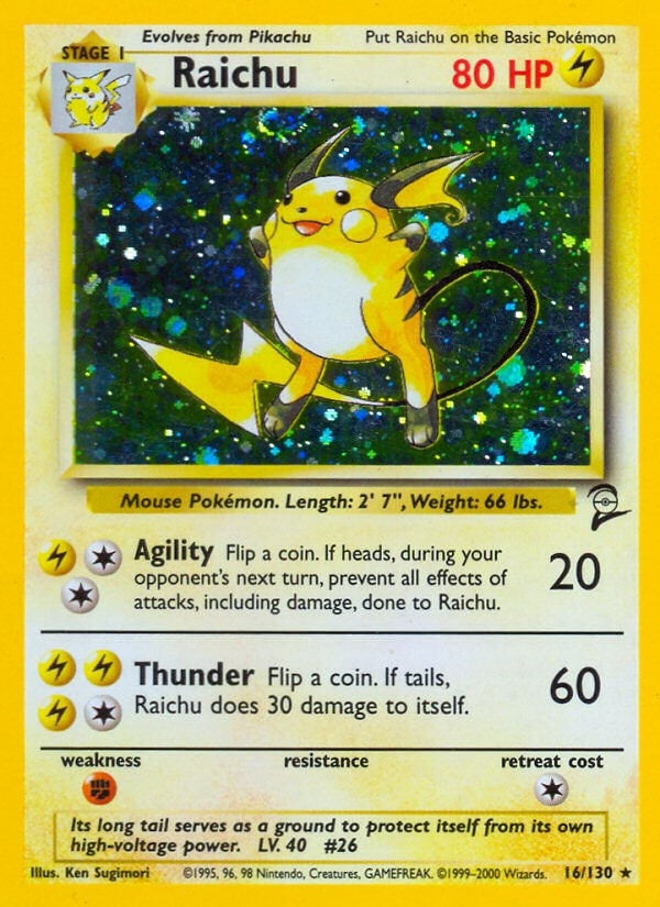 Image for Raichu (016/130) (Base Set 2) - Pokemon