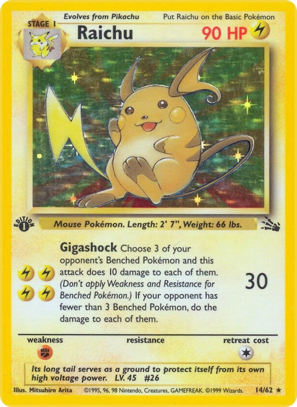 Image for Raichu (14) (14/62) (Fossil) - Pokemon