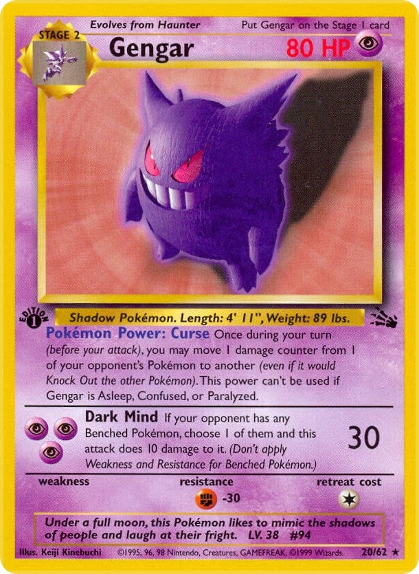 Image for Gengar (20) (20/62) (Fossil) - Pokemon