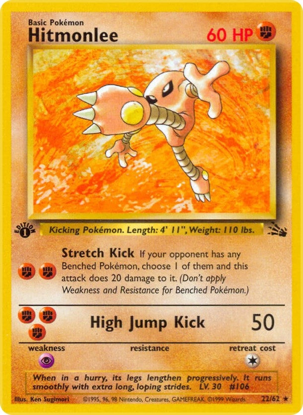 Image for Hitmonlee (22) (22/62) (Fossil) - Pokemon