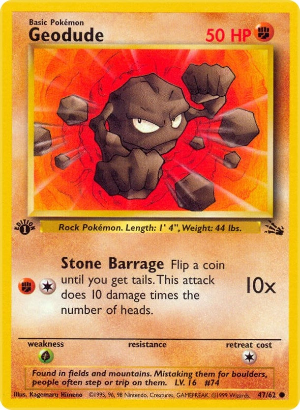 Image for Geodude (47/62) (Fossil) - Pokemon
