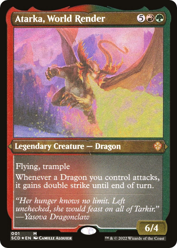 Image for Atarka, World Render (Foil Etched) (1) (Foil) (Starter Commander Decks) - Magic: The Gathering