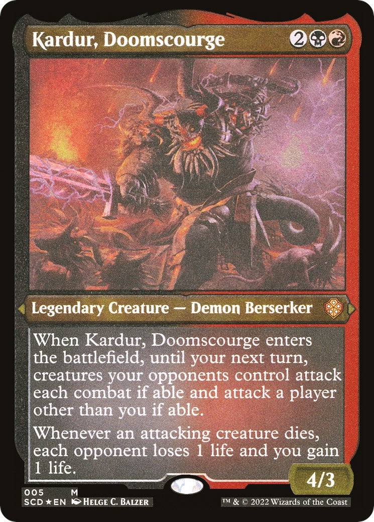 Image for Kardur, Doomscourge (Foil Etched) (5) (Foil) (Starter Commander Decks) - Magic: The Gathering