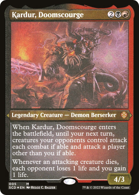 Image for Kardur, Doomscourge (Foil Etched) (5) (Foil) (Starter Commander Decks) - Magic: The Gathering