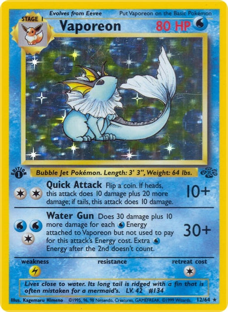 Image for Vaporeon (12) (12/64) (Jungle) - Pokemon