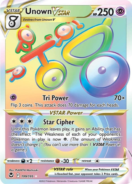 Image for Unown VSTAR (Secret) (199/195) (SWSH12) - Pokemon