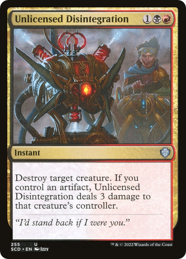 Image for Unlicensed Disintegration (255) (Starter Commander Decks) - Magic: The Gathering