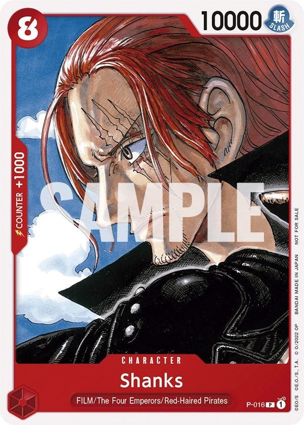Image for Shanks (One Piece Film Red) (P-016) (One Piece Promotion Cards) - One Piece Card Game