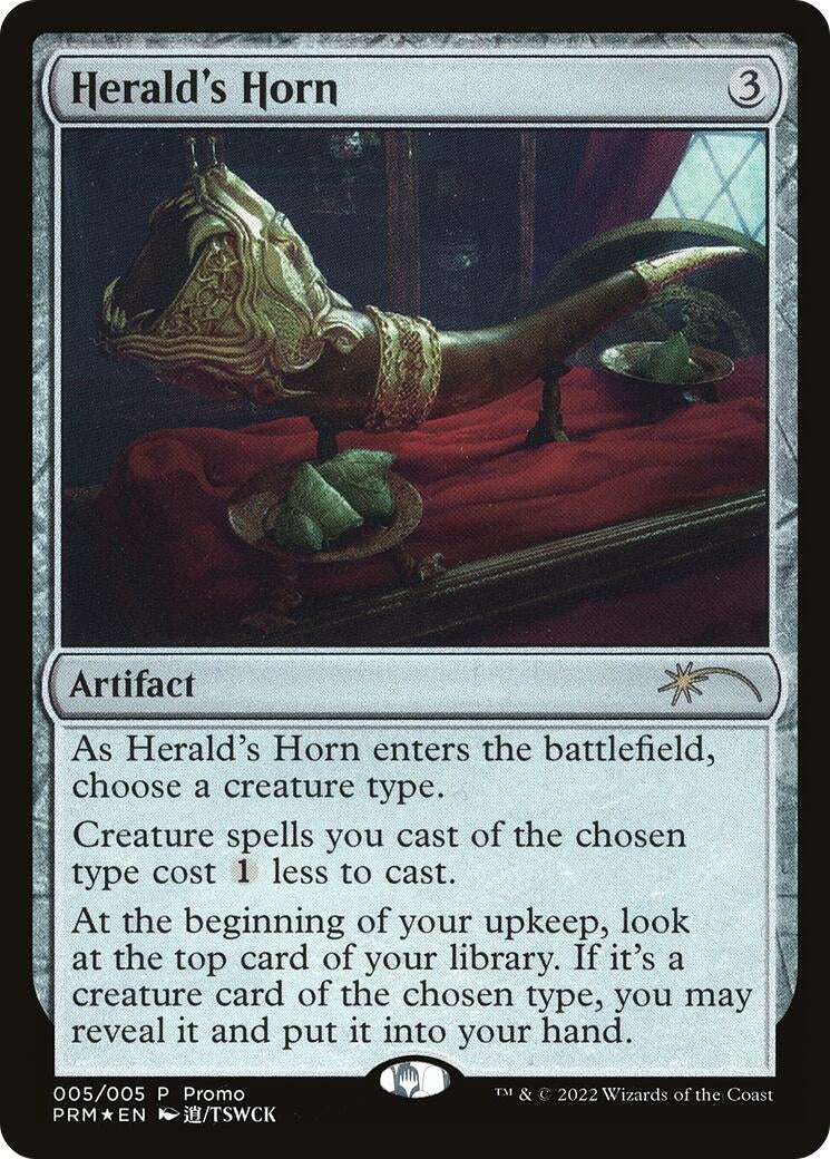 Image for Herald's Horn (Year of the Tiger 2022) (5) (Foil) (Unique and Miscellaneous Promos) (UMP) - Magic: The Gathering