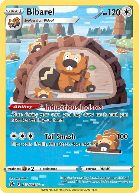 Image for Bibarel (GG25/GG70) (Crown Zenith: Galarian Gallery) - Pokemon