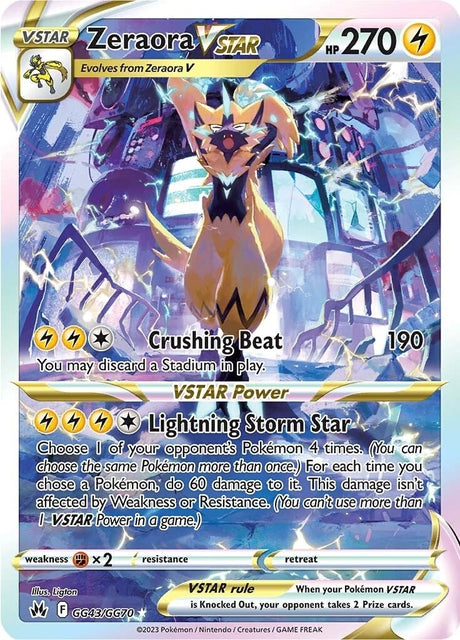Image for Zeraora VSTAR (GG43/GG70) (Crown Zenith: Galarian Gallery) - Pokemon