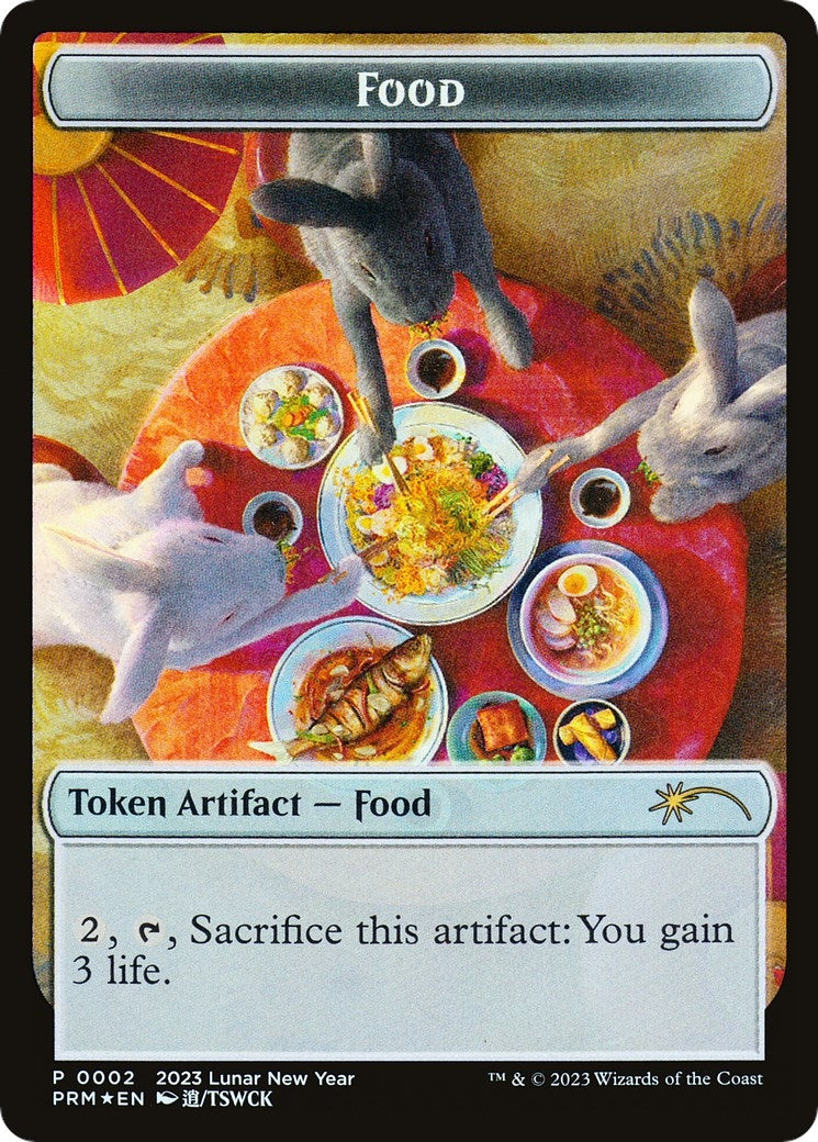 Image for Food Token (Year of the Rabbit 2023) (2) (Foil) (Unique and Miscellaneous Promos) (UMP) - Magic: The Gathering