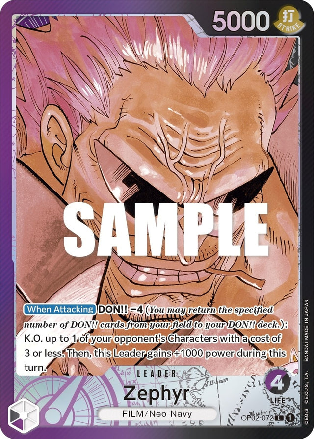 Image for Zephyr (Alternate Art) (OP02-072) (Foil) (Paramount War) - One Piece Card Game