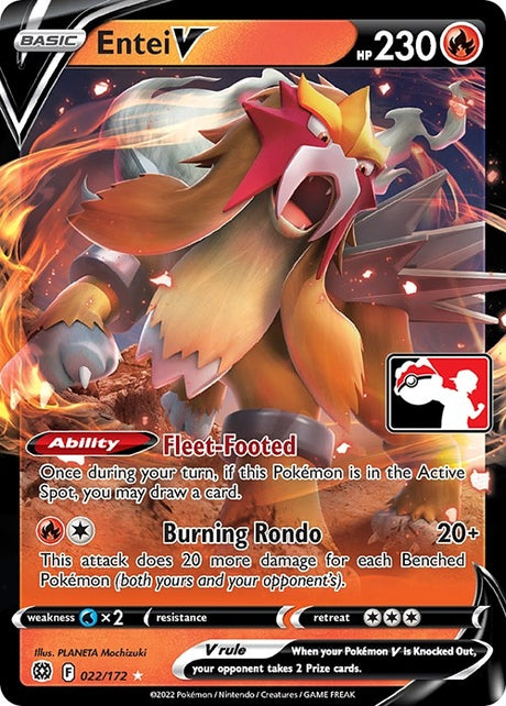 Image for Entei V (022/172) (Prize Pack Series Cards) - Pokemon