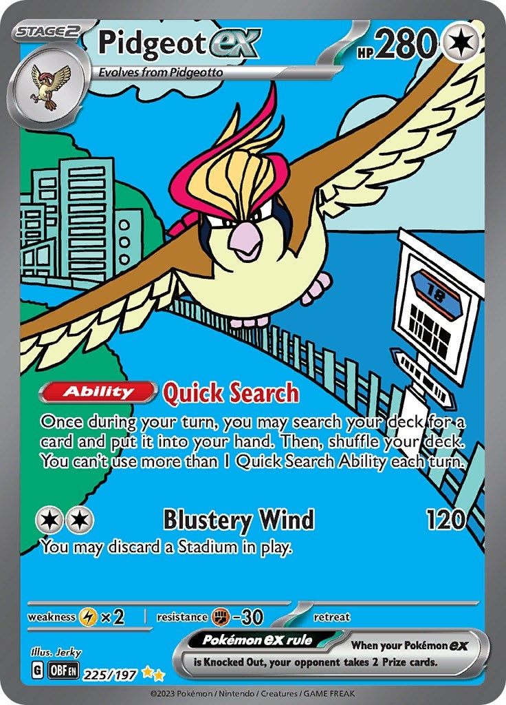 Pidgeot ex (225/197) [SV03: Obsidian Flames]
