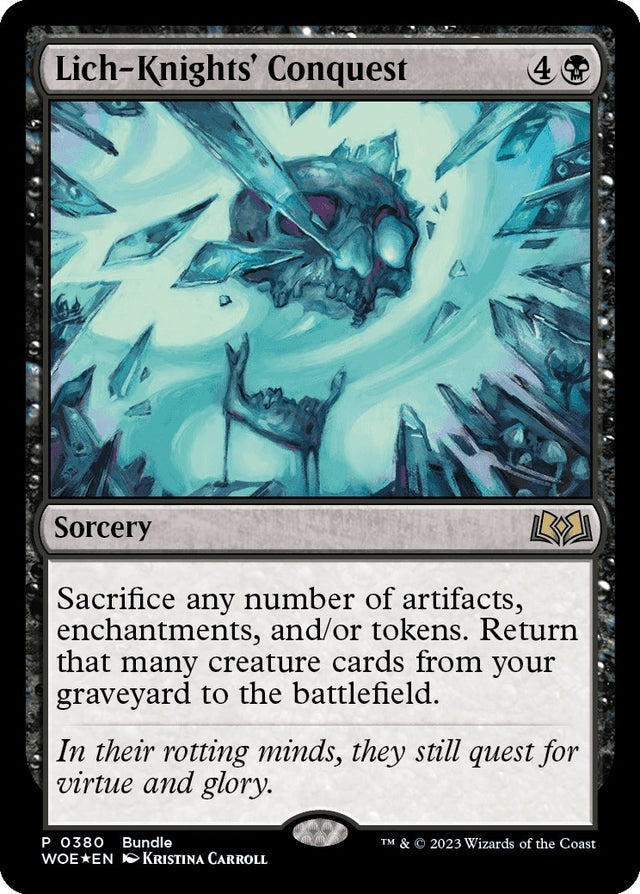 Image for Lich-Knights' Conquest (WOE Bundle) (380) (Foil) (Unique and Miscellaneous Promos) (UMP) - Magic: The Gathering