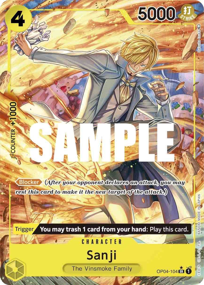 Image for Sanji (104) (Alternate Art) (OP04-104) (Foil) (Kingdoms of Intrigue) - One Piece Card Game