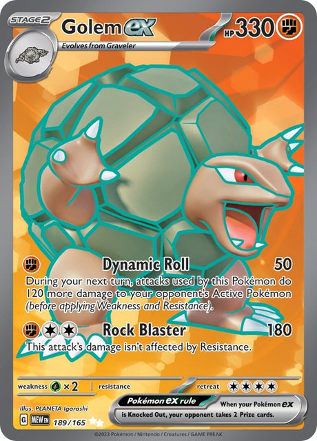 Image for Golem ex (189/165) (SV: Scarlet & Violet 151) - Pokemon
