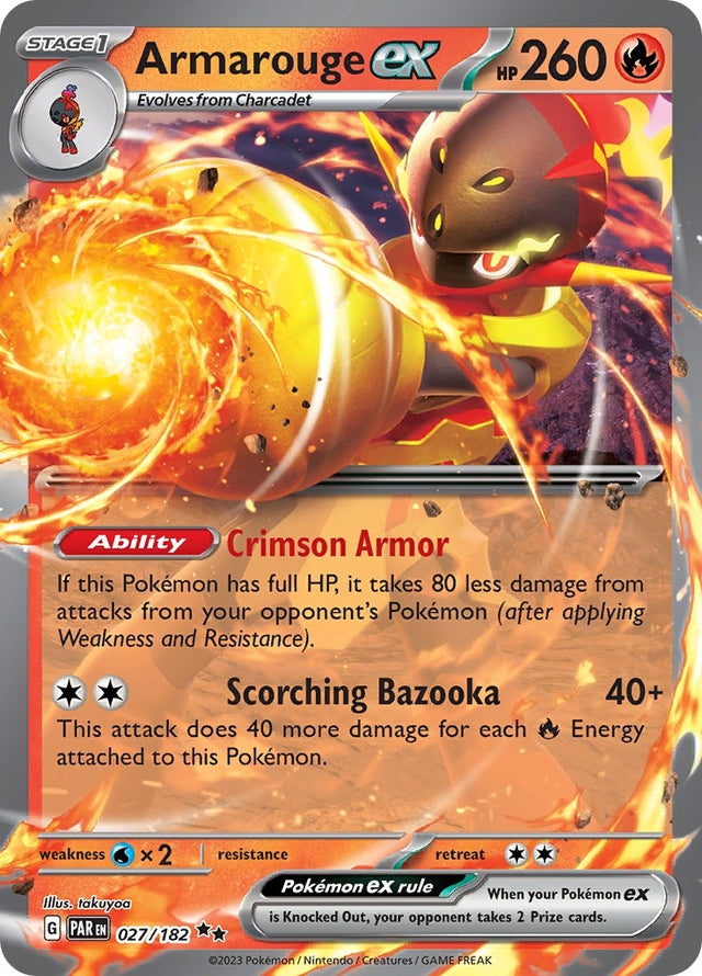 Image for Armarouge ex (027/182) (SV04: Paradox Rift) - Pokemon