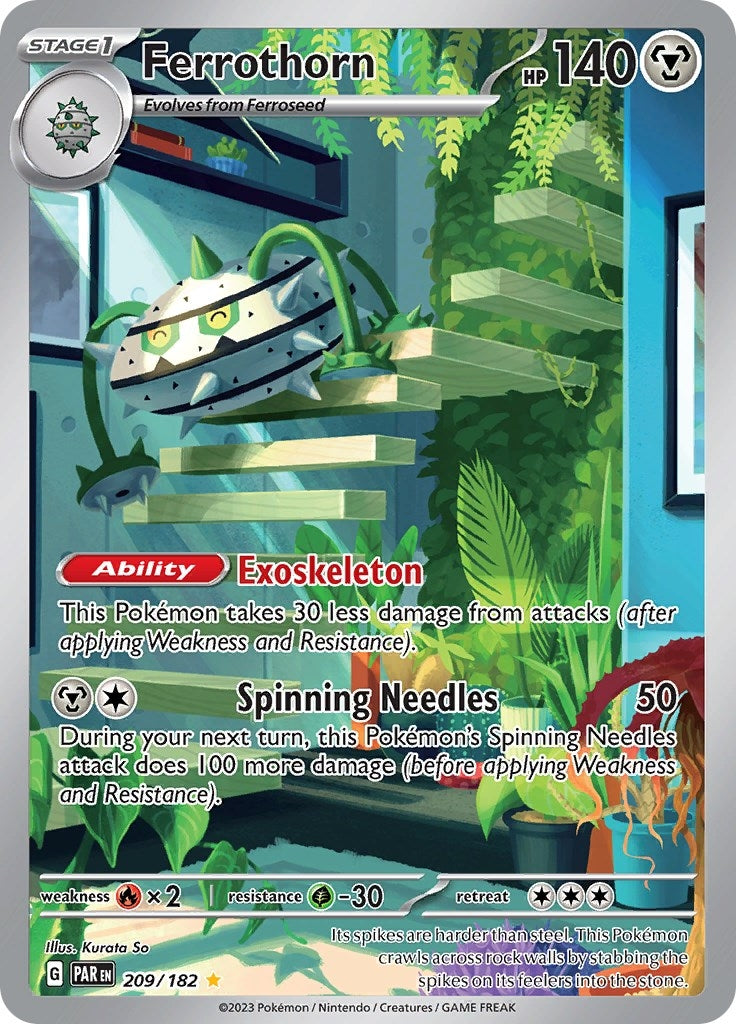 Image for Ferrothorn (209/182) (SV04: Paradox Rift) - Pokemon