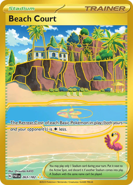 Image for Beach Court (263/182) (SV04: Paradox Rift) - Pokemon