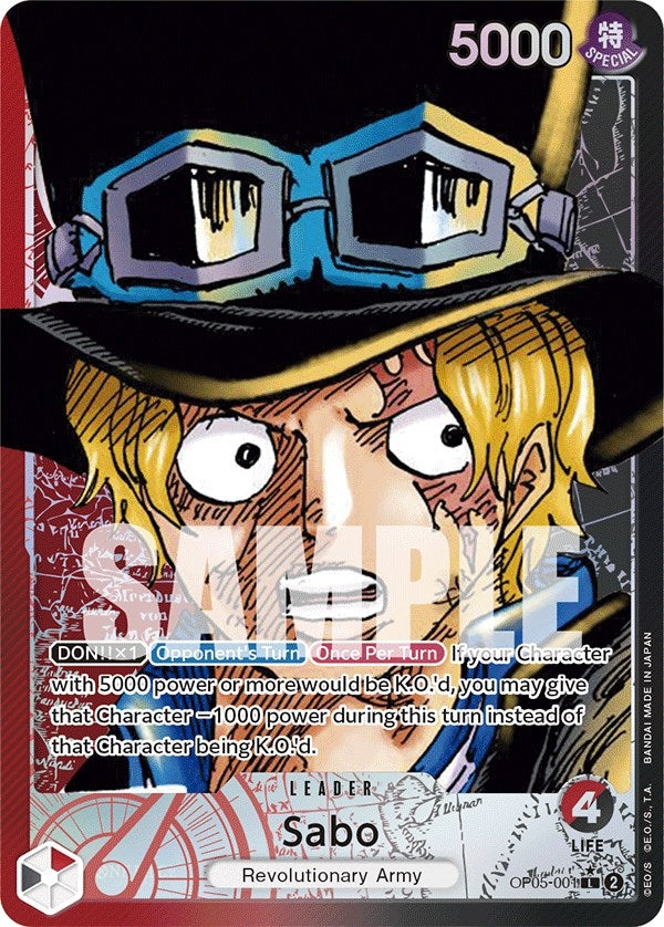Image for Sabo (001) (Alternate Art) (OP05-001) (Awakening of the New Era) - One Piece Card Game