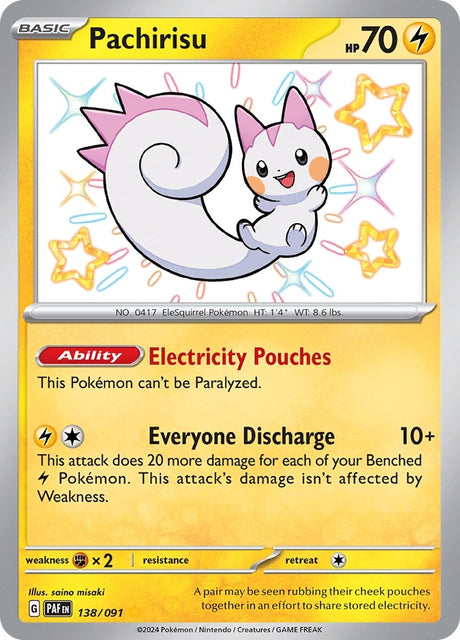 Image for Pachirisu (138/091) (SV: Paldean Fates) - Pokemon