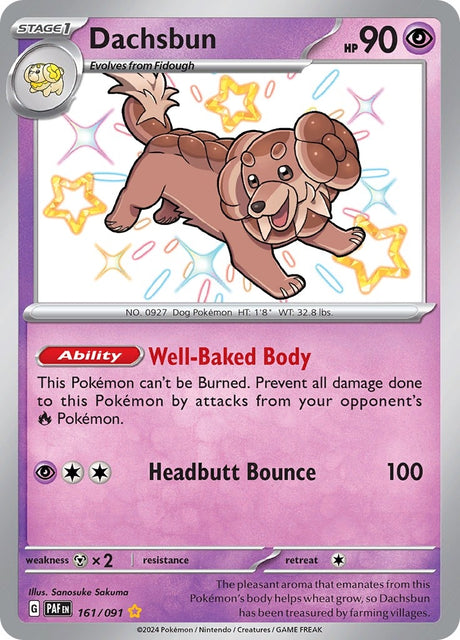 Image for Dachsbun (161/091) (SV: Paldean Fates) - Pokemon