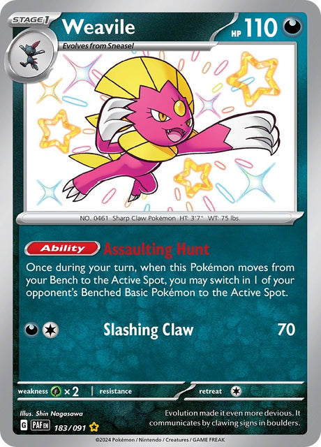 Image for Weavile (183/091) (SV: Paldean Fates) - Pokemon