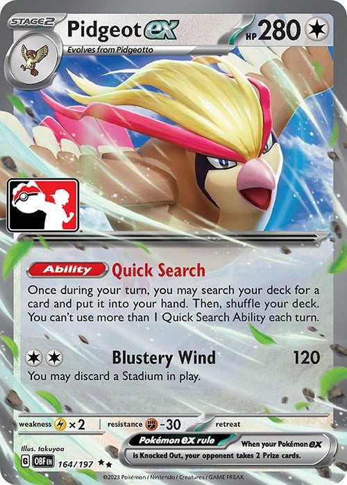 Image for Pidgeot ex (164/197) (Prize Pack Series Cards) - Pokemon