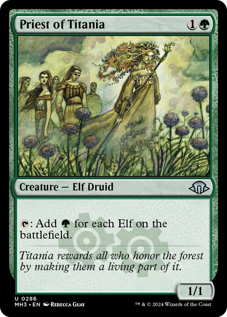 Image for Priest of Titania (286) (Foil) (Modern Horizons 3) - Magic: The Gathering
