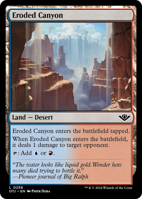 Image for Eroded Canyon (256) (Outlaws of Thunder Junction) - Magic: The Gathering