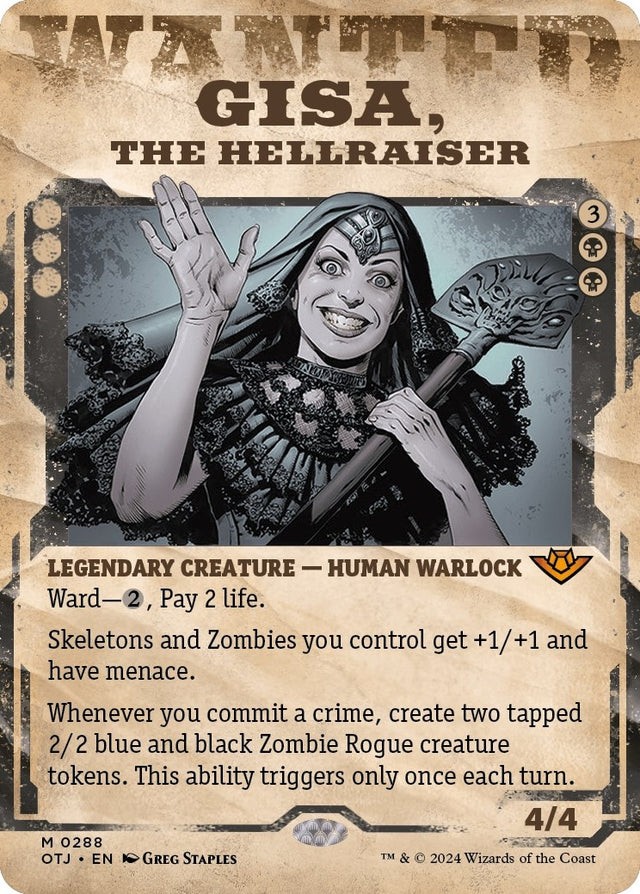 Image for Gisa, the Hellraiser (Showcase) (288) (Outlaws of Thunder Junction) - Magic: The Gathering