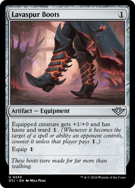 Image for Lavaspur Boots (243) (Foil) (Outlaws of Thunder Junction) - Magic: The Gathering