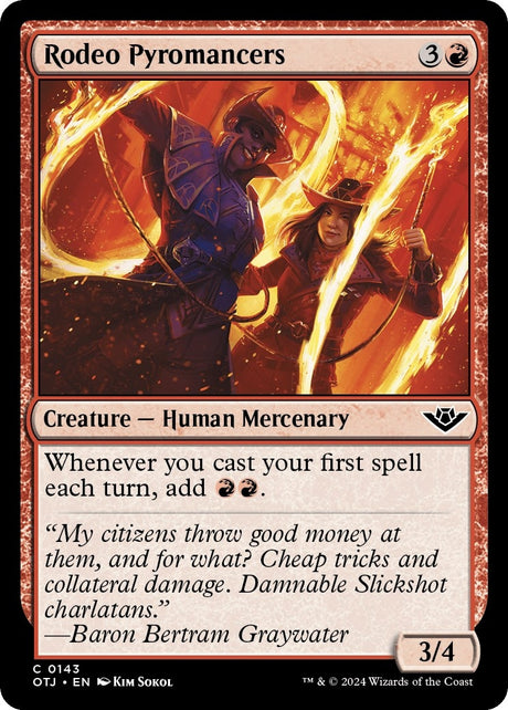 Image for Rodeo Pyromancers (143) (Outlaws of Thunder Junction) - Magic: The Gathering