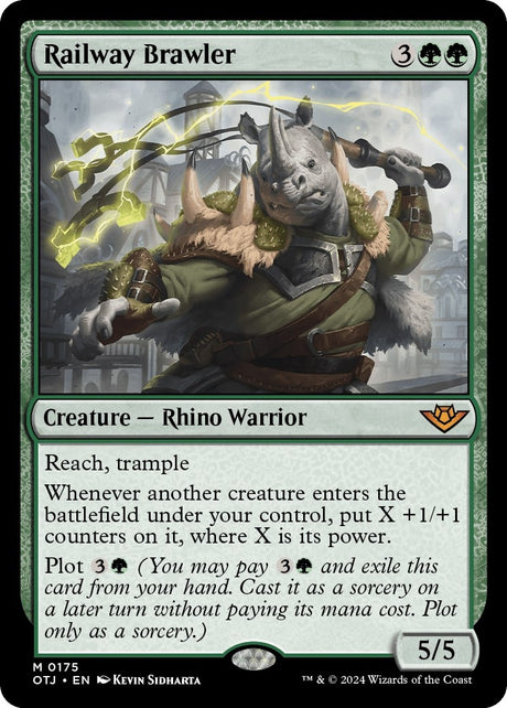 Image for Railway Brawler (175) (Foil) (Outlaws of Thunder Junction) - Magic: The Gathering