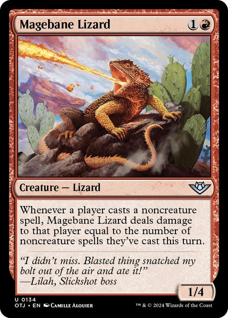 Image for Magebane Lizard (134) (Outlaws of Thunder Junction) - Magic: The Gathering