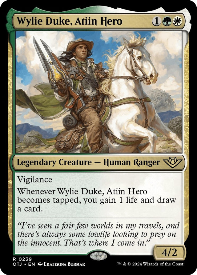 Image for Wylie Duke, Atiin Hero (239) (Foil) (Outlaws of Thunder Junction) - Magic: The Gathering